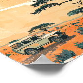 Affiche de safari africain, impression d'art rétro (Coin)