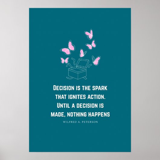 Affiche de sagesse d'action et de décision – Esthé (Devant)