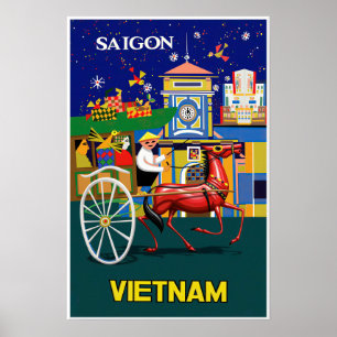 Affiche de Saigon, Vietnam