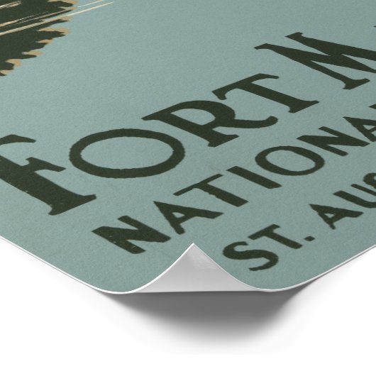 Affiche de Saint-Augustine Floride Spanish Fort Ma (Coin)