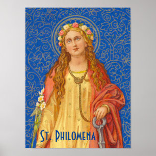 Affiche de Sainte Philomène avec une ancre (SNV 05