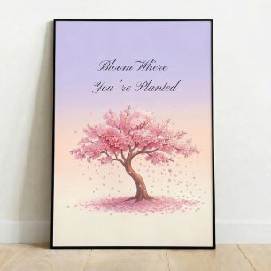 Affiche de Sakura de Cerisier Fleurissant Inspiran