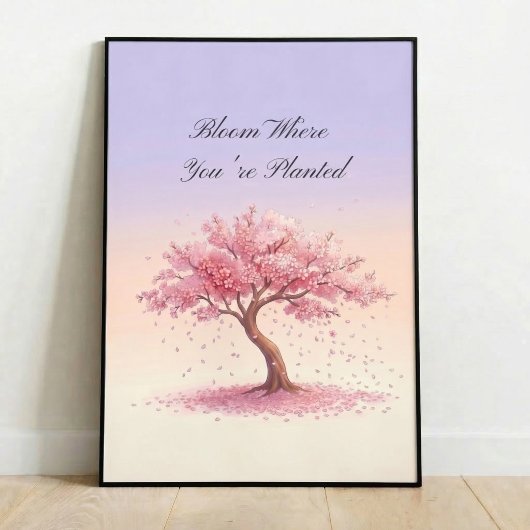 Affiche de Sakura de Cerisier Fleurissant Inspiran