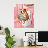 Affiche de salle de bain Bouledogue Anglais Impres (Bureau à domicile)