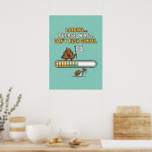 Affiche de salle de bain drôle “Chargement en cour (Cuisine)