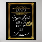 Affiche de salle de bain pour dames Art Déco (Devant)