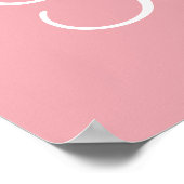 Affiche de salle de bain rose impression d'art sur (Coin)