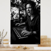 Affiche de salle de jeu monochrome totale de rage (Cuisine)