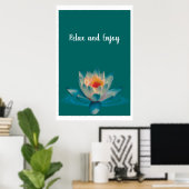 Affiche de salle de spa Calme Teal (Bureau à domicile)