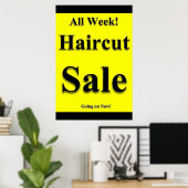 Affiche de salon de beauté en vente de coupe de ch (Bureau à domicile)
