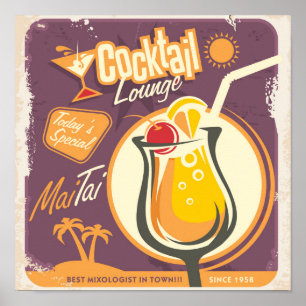 Affiche de salon de cocktail