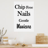Affiche de salon de coiffure Manucure Ongles sans (Cuisine)