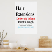 Affiche de salon de coiffure pour hommes Extension (Cuisine)