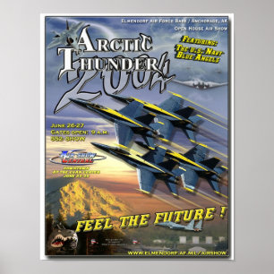 Affiche de salon de l'aéronautique d'anges bleus