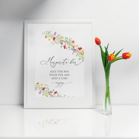 Affiche de salon de Margarita florale pour la fête