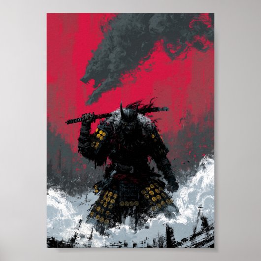 Affiche de samouraï de dark fantasy (Devant)