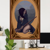 Affiche de Samouraï Féminin (Bureau à domicile)