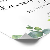 Affiche de sandales de mariage aux feuilles d'euca (Coin)