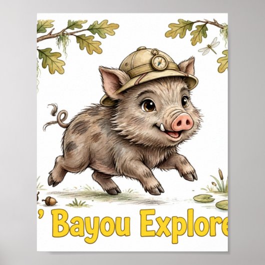 Affiche de sanglier Lil' Bayou Explorers (Devant)