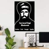 Affiche de Sant Jarnail Singh Bhindrawale (Bureau à domicile)