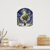 Affiche de sapin de Noël Alien Abduction (Cuisine)