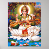 Affiche de Saraswati Déesse de l'Art et de l'Éduca (Devant)