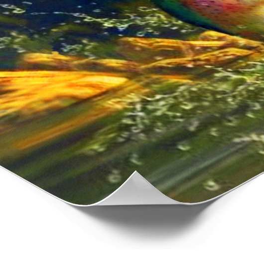 Affiche de saut de truite de la rivière Rainbow (Coin)