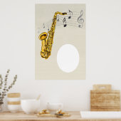 Affiche de saxophone personnalisée (Cuisine)