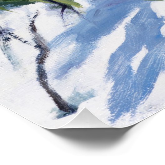 Affiche de scène de neige de montagne du Colorado (Coin)