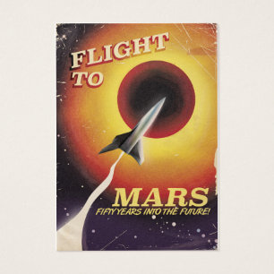Affiche de science-fiction vintage Vol vers Mars !