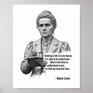 Affiche de science inspirante Marie Curie – Pionni