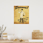 Affiche de science rétro des années 1940 (Cuisine)