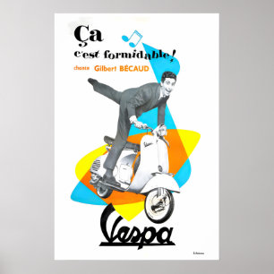 Affiche de scooter art de scooter à moteur impress