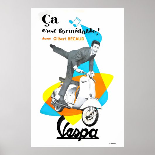 Affiche de scooter art de scooter à moteur impress (Devant)
