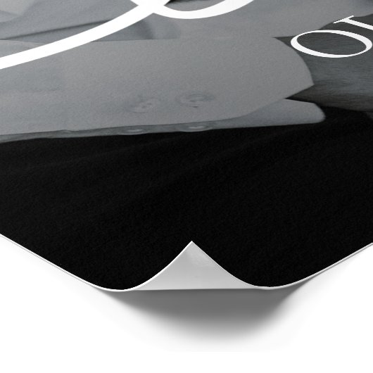 Affiche de script d'amour photo personnalisée (Coin)