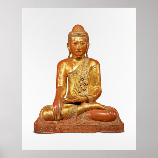 Affiche de sculpture de Bouddha (Devant)