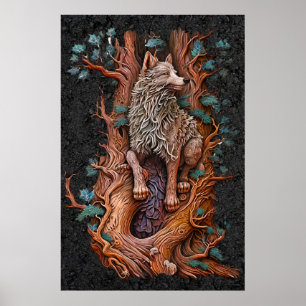 Affiche de sculpture forestière