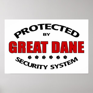 Affiche de sécurité de great dane
