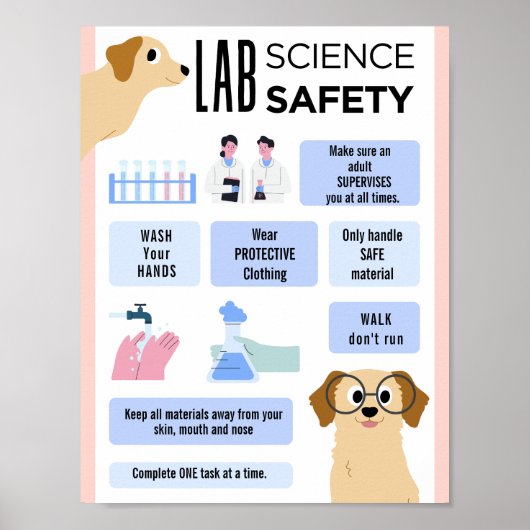 Affiche de sécurité de laboratoire scientifique éd (Devant)