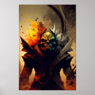 Affiche de seigneur de guerre orque Fantasy Déco