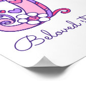 Affiche de sens du prénom Maria avec art monogramm (Coin)