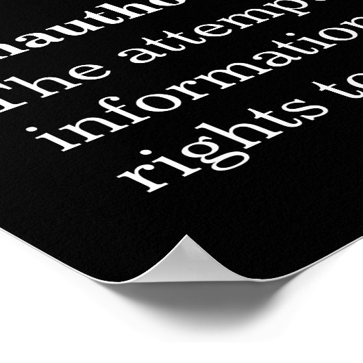 Affiche de sensibilisation à la sécurité d'accès n (Coin)