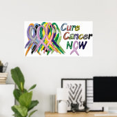 Affiche de sensibilisation au cancer guéri (Bureau à domicile)