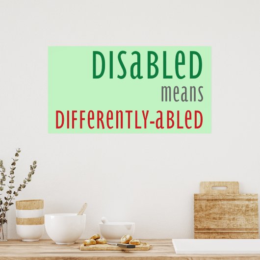 Affiche de sensibilisation aux handicaps (Cuisine)