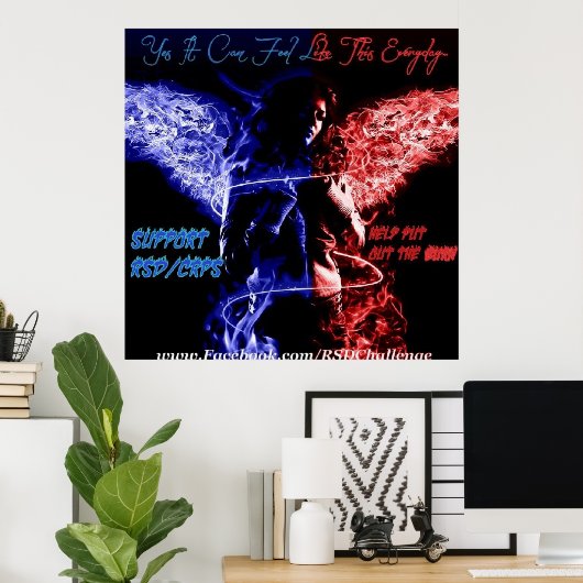 affiche de sensibilisation rsd/crps (Bureau à domicile)