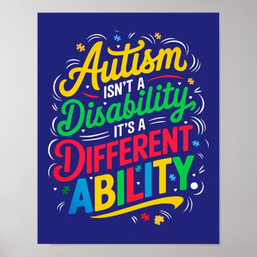 Affiche de sensibilisation sur l'autisme (Devant)