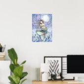 Affiche de sérigraphie de sirène de Raz de marée a (Bureau à domicile)
