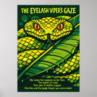 Affiche de serpent Art faunique Vipère à cils