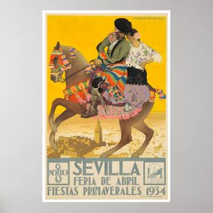 Affiche de Séville Espagne Art mural espagnol Voya