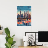 Affiche de Shanghai Skyline : Vivant paysage urbai (Bureau à domicile)